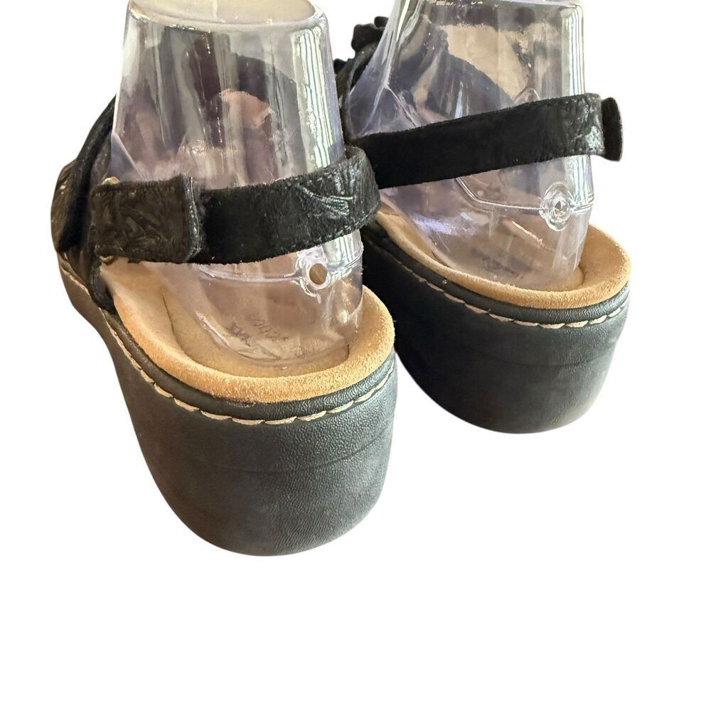Clarks Collection Merliah Sheryl Floral Sandal Black Sandals Size 8.5 W - Picture 3 of 4